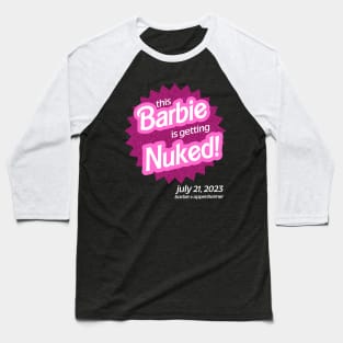 Barbie v Oppenheimer movie Baseball T-Shirt